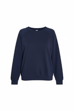 Lou  Grey Signature Soft Crew Neck Raglan Long Sleeve Sweatshirt Navy Blue XS