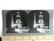Lindbergh Beacon & Palmolive Building Stereoview Keystone View Co. 1900s Chicago