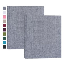 2 Pack Small 8x10 Photo Album Linen Cover Mini Brag Book Each Holds 52 Vertic...