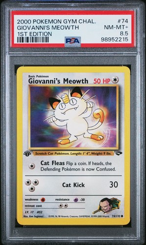 Giovanni's Meowth (1st Edition) graded PSA 8.5 for sale on eBay