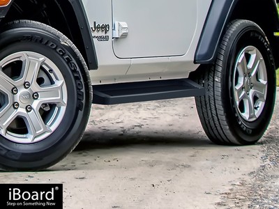 APS Premium 6'' Black Side Steps Fit 18-26 Jeep Wrangler JL 2Dr