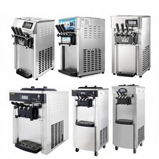 VEVOR 18-28L/H Soft Serve Ice Cream Machine Commercial Yogurt Maker 3 Flavorss
