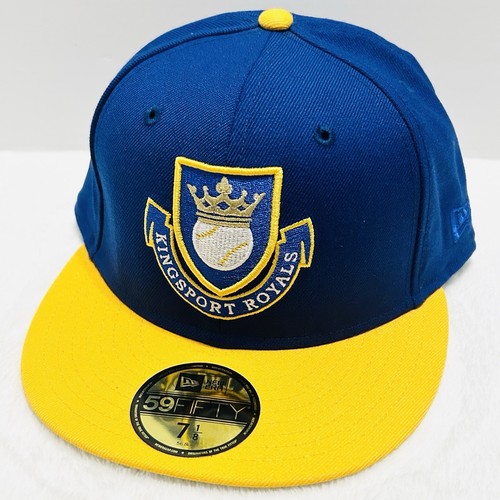 New Era Kingsport Royals Team Logo MiLB 59FIFTY Fitted Hat 7 1/8 Blue Baseball