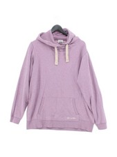 Fat Face Women's Hoodie UK 16 Purple Cotton with Elastane Pullover