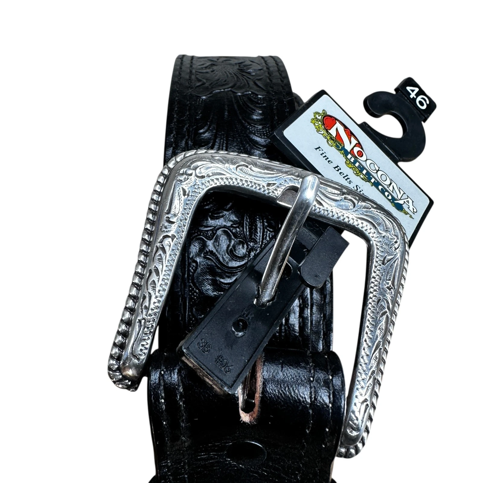 Nocona N2496801 Leather Western Belt Size 46 Buckle View