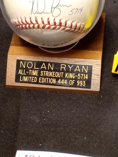 Nolan Ryan signierter Rawlings Baseball AUFGESCHRIEBEN 5714 ATS KING LE /993 JSA BB # - Bild 3 von 4