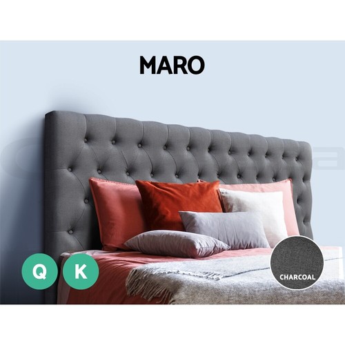 Bed Frame Headboard Double Queen King Single Size Head Bedhead Fabric - Picture 7 of 35