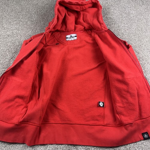 American Giant Hoodie Mens Medium Red Heavyweight Zip Sweatshirt Outdoor Fleece - Picture 6 of 12