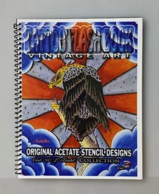 COL. TODD & SON LARRY MORA VINTAGE AMERICAN TRADITIONAL TATTOO ART FLASH ACETATE BOOKS BERT GRIMM COL TODD