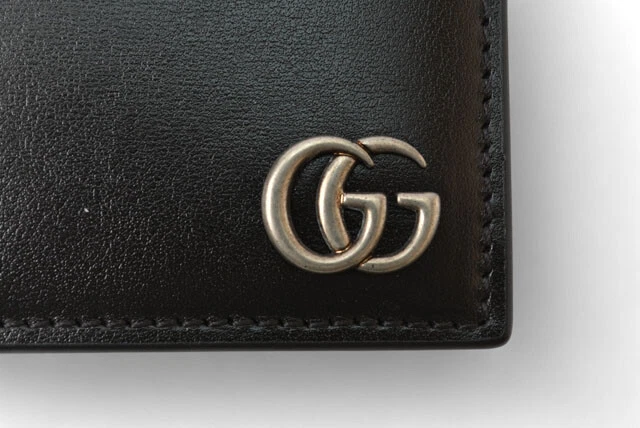 Estuche para Tarjetas GUCCI GG MARMONT Cuero Negro 657588 0YK0N Hombres Foto 3 de 4