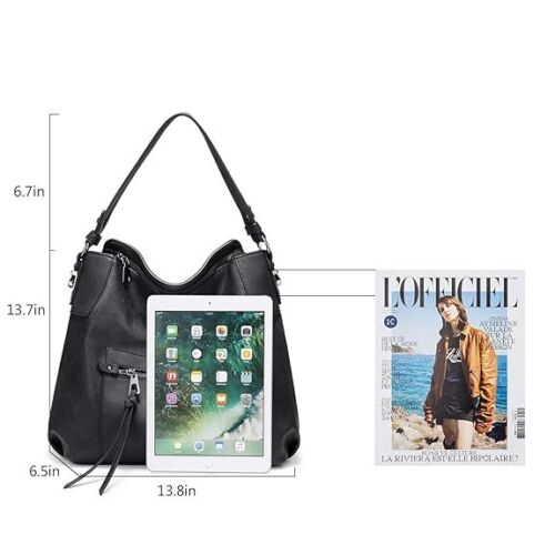Concealed Carry Hobo Crossbody Purse Leather Shoulder Bag Women Handbag - Afbeelding 1 van 13