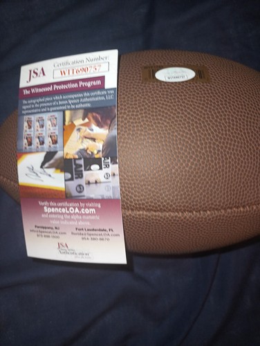 Elvin Bethea Autographed Football JSA Authenticated HOF 03 - Picture 5 of 5