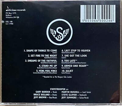 Statetrooper ‎– 2002 CD 2003 / DEL 108 / Gary Barden voc