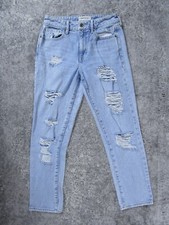Pacsun Jeans Womens 24 Mom Blue Denim Pant Bottoms Distressed Light Wash Casual
