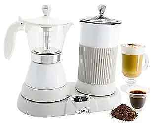 Espresso Maker With Milk Frother And Steamer 3 to 5 Cups 2 in 1 Moka Pot