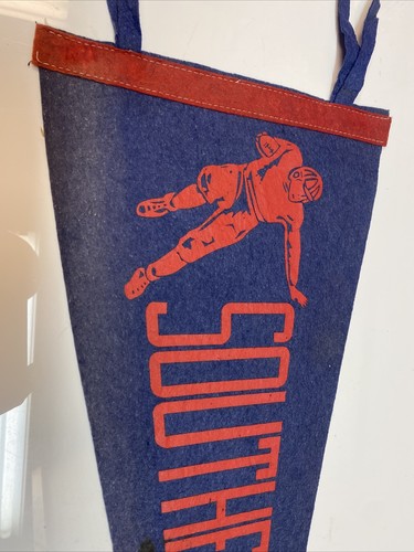 Vintage Southern Methodist Mustang SMU Texas University Pennant 11x28 Football - Picture 3 of 12