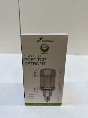 Light Efficient Design Led-8033E50-G7 Post Top Retrofit Lamp,Led,35 W,5,360 Lm