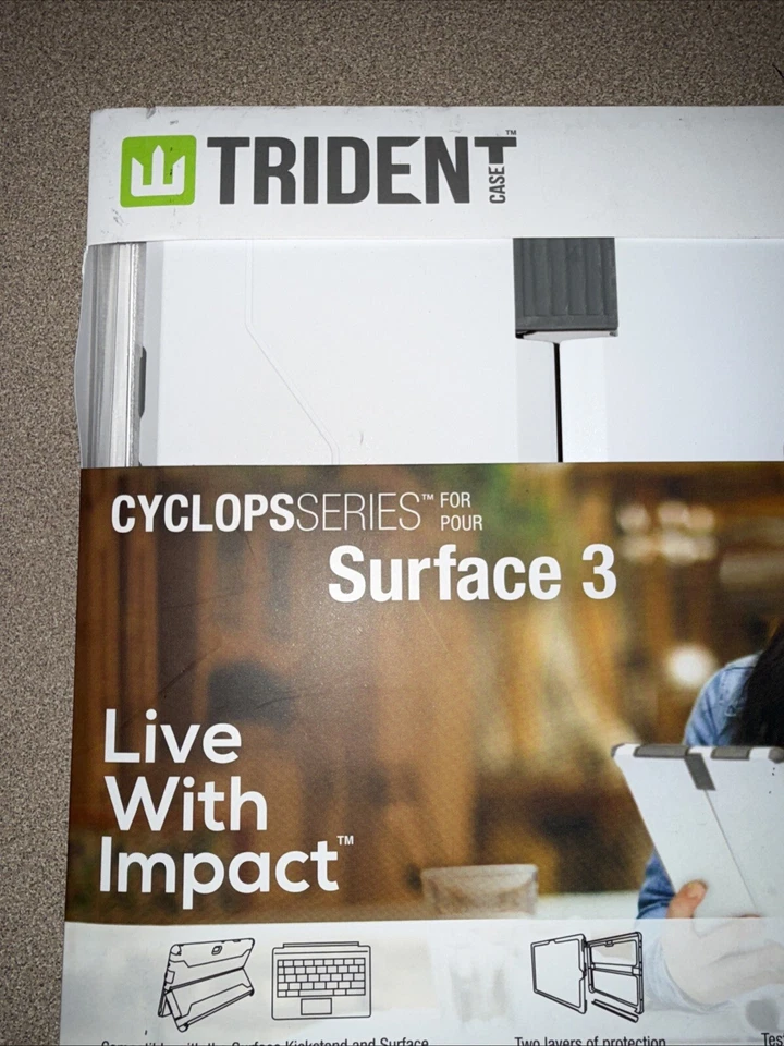 Trident CY-MSSF03-WT000 Microsoft Surface 3 Cyclops Series Case - White - Image 2 of 4
