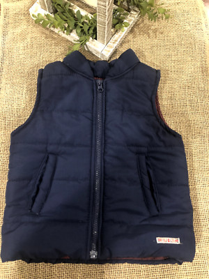 Hudson Puffer Vest Navy Marron Boys 3T
