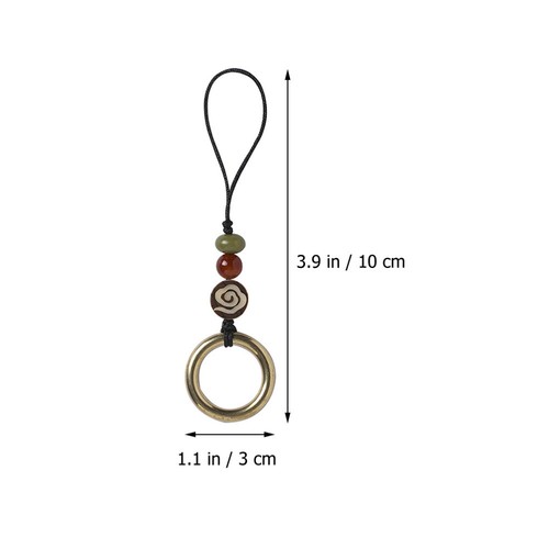 Retro Ring Buckle Chain Lanyard Work Cellphone Charm Strap Wrist - Zdjęcie 3 z 12