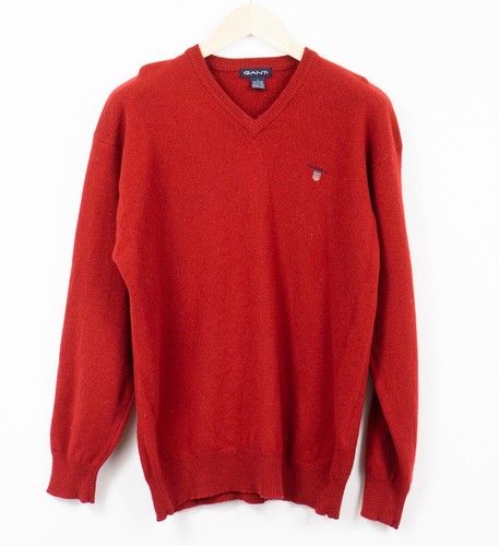GANT Jumper Sweater Red 100% Lambswool 