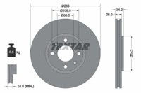 2X Textar 92111603 Bremsscheibe FüR CitroËN DS Opel Peugeot