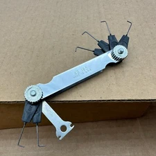 Vintage K-D Spark Plug Gap Setter Tool 165 3-3/4" Long USA Dual Scale Very Nice