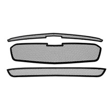 Rejilla Inferior Cromada Para Chevy Malibu 2014-2015 - Malla De Acero Inoxidable, Fácil Instalación