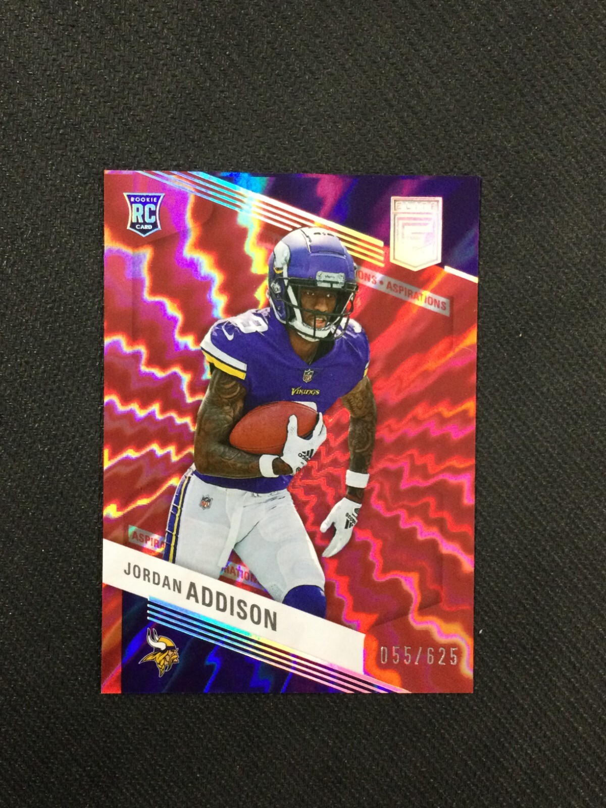 2023 Donruss Elite #157 Jordan Addison Rookie Aspirations Red Shimmer /625