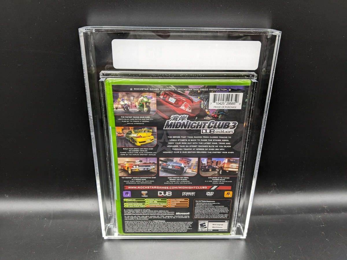 Midnight Club 3: DUB Edition Xbox VGA 85 FACTORY SEALED MINT WATA