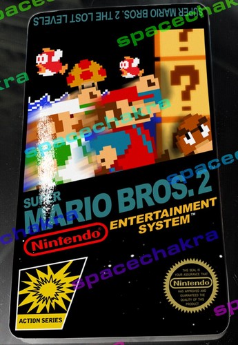 Super Mario Bros. 2 Lost Levels NES Label High Gloss Vinyl Sticker - 第 1/4 張圖片