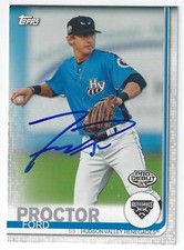 FORD PROCTOR HUDSON VALLEY RENEGADES SIGNED BASEBALL CARD SAN FRANCISCO GIANTS