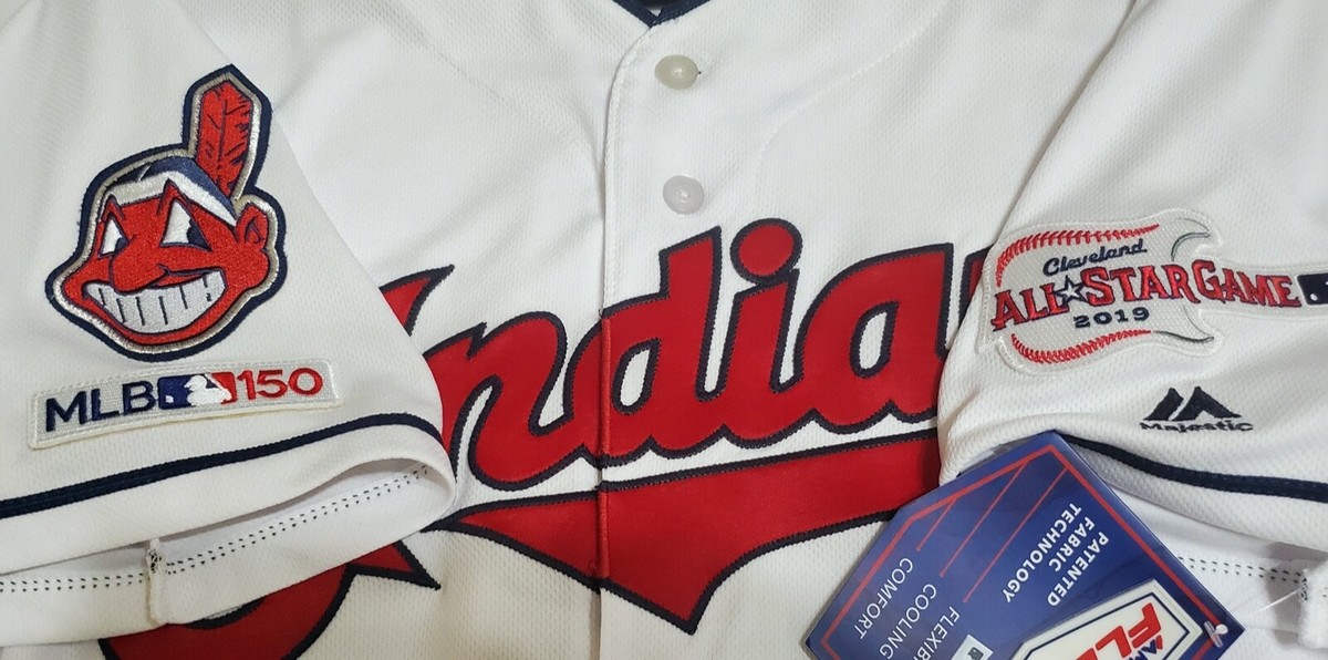 Authentic Majestic 52 2XL CLEVELAND INDIANS FLEX BASE Jersey LONG