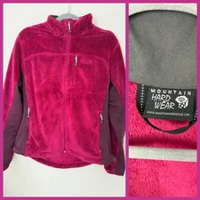 Mountain Hardwear Women's Microchill Full Zip Fleece Jacket SIze L in Rich Berry