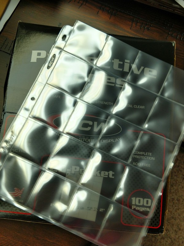 Clear 20-Pocket BCW Pro 2" x 2", FIVE Pages - Coin Collection Supplies 