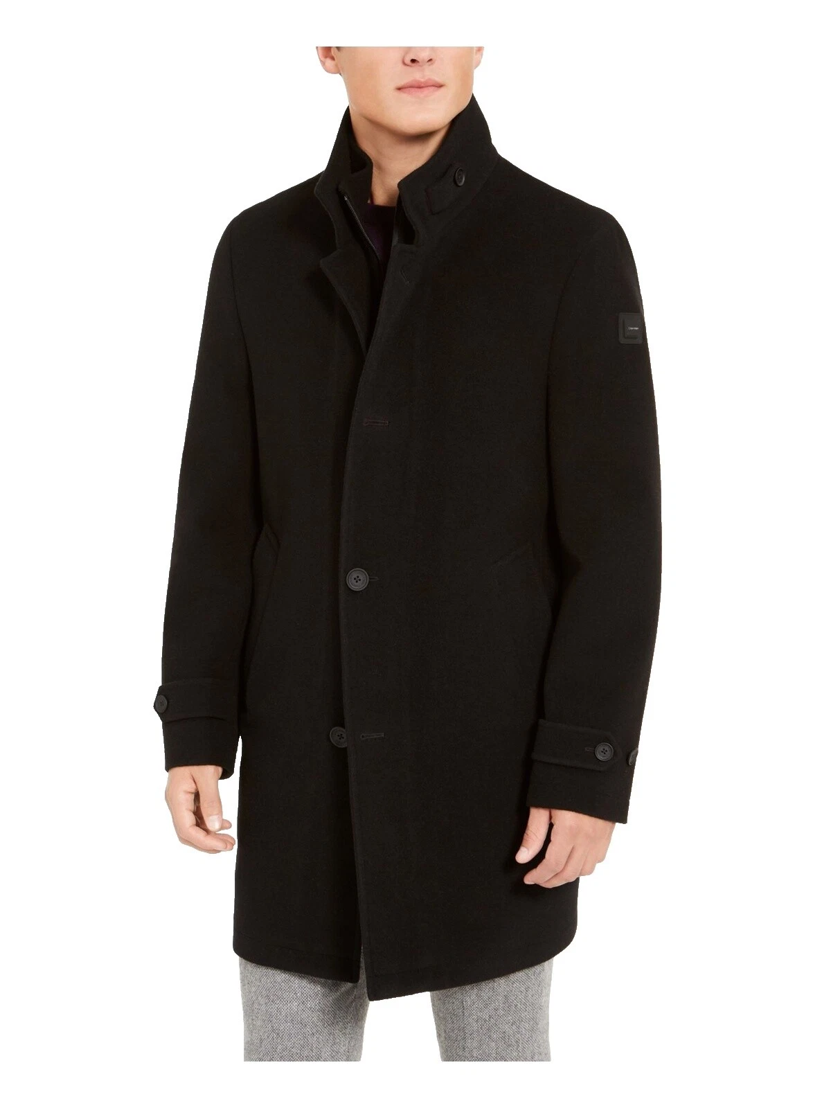 Abrigos Negro Abrigo Calvin Klein, chaquetas y chalecos para hombres