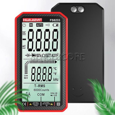 FS8233 LCD Digital Multimeter Full Screen Auto Range AC/DC Voltage Current Meter