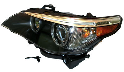 BMW E60 XENON HEADLAMP, LEFT (some 525i 530i 545i, 04-05) OEM