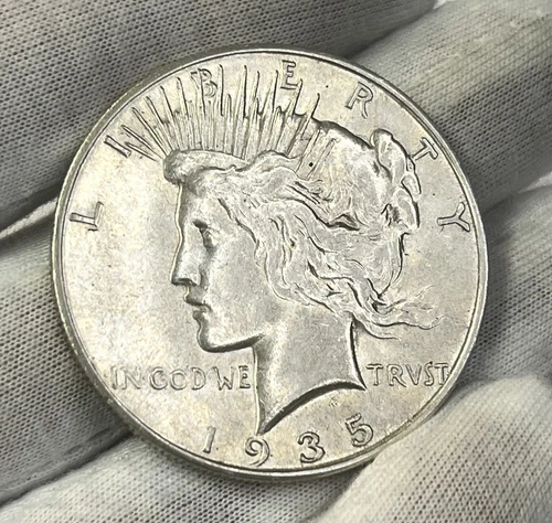 1935-S United States Peace Silver Dollar .90 Fine *SHARP, WELL STRUCK*
