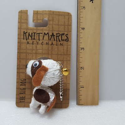 Knitmares THE BIG DOG 2.5'' Keychain Backpack Purse Bag Charm Swag w/ Bell