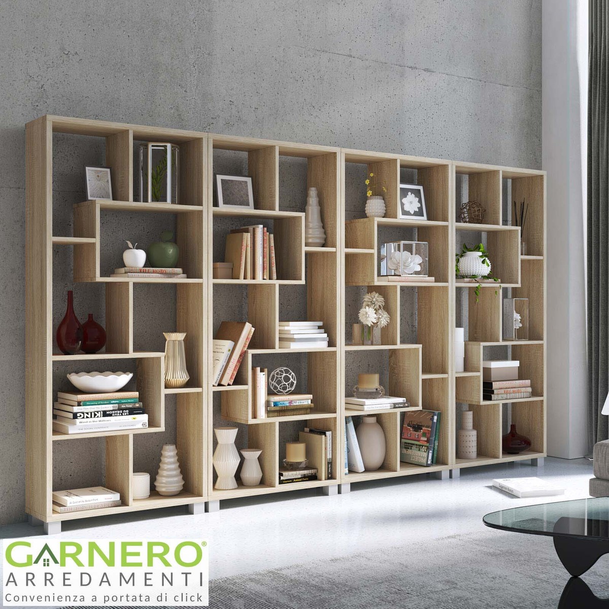 Arredare Libreria Da Salone Libreria Bianca Moderna Design A Cubi