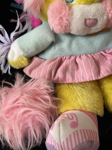 Vintage Mattel 1987 Cheerleader Pom Pom Popples Plush Cheer Popple 12” Party - Picture 8 of 9