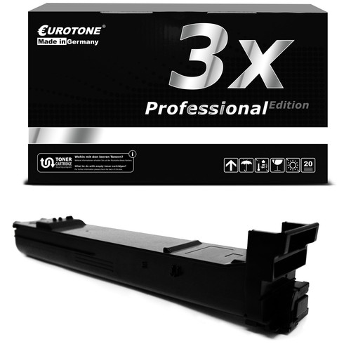 3x Pro Toner Noir Remplace Konica Minolta A0DK152 Qms