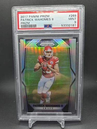 2017 Panini Prizm Patrick Mahomes II Silver Prizm Rookie RC PSA 9 Mint #269