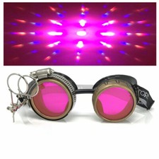 Diffraction Kaleidoscope rave glasses Steampunk goggles cosplay burning man