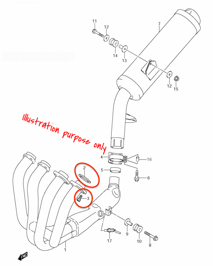 Exhaust Manifold Gasket Repair Set Suzuki (See Fitment Chart) eBay
