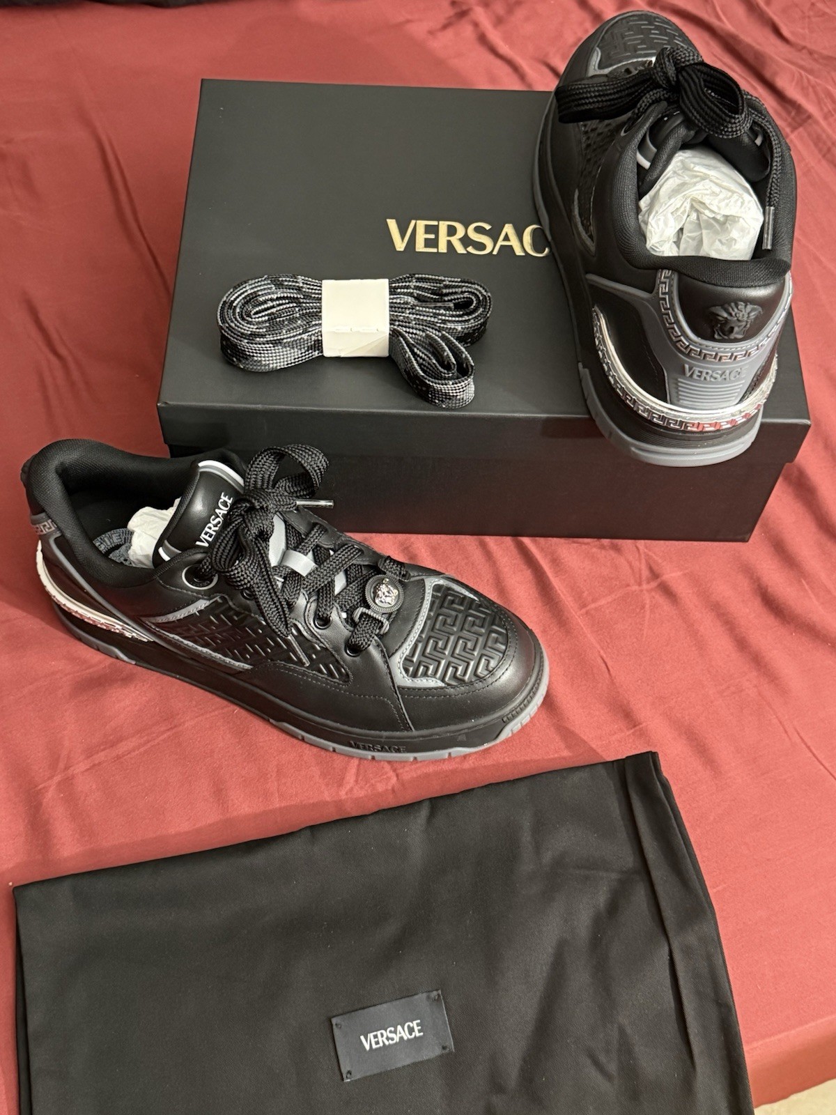 Versace Men Low Top Palladium Sneakers Men 44 Or US 11 image 9