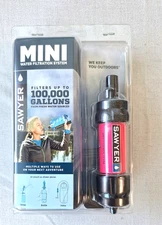 Sawyer Squeeze Mini Water Filtration System Pink NEW IN BOX, Camping