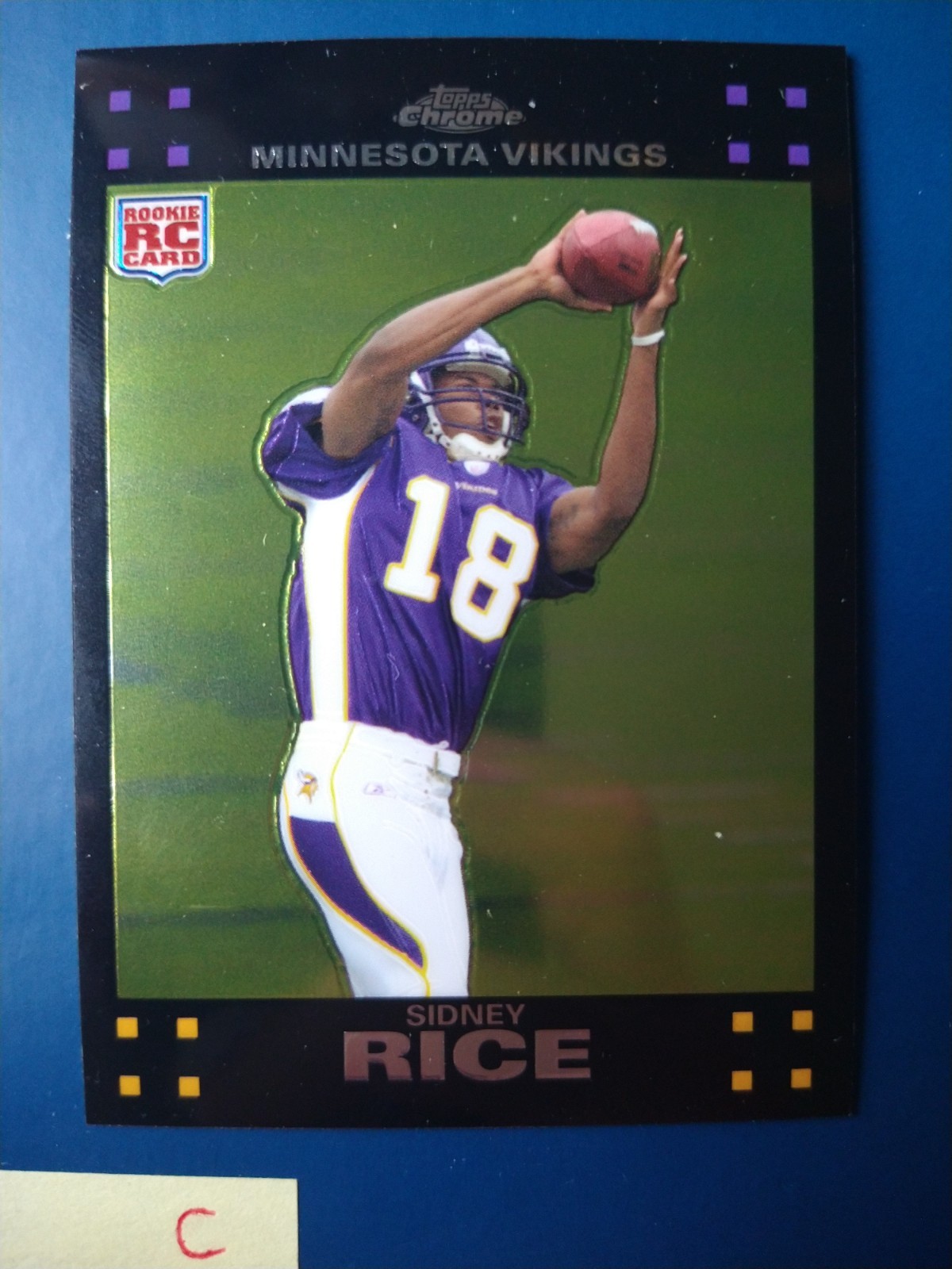 2007 Topps Chrome Sidney Rice #TC204 Minnesota Vikings Rookie RC