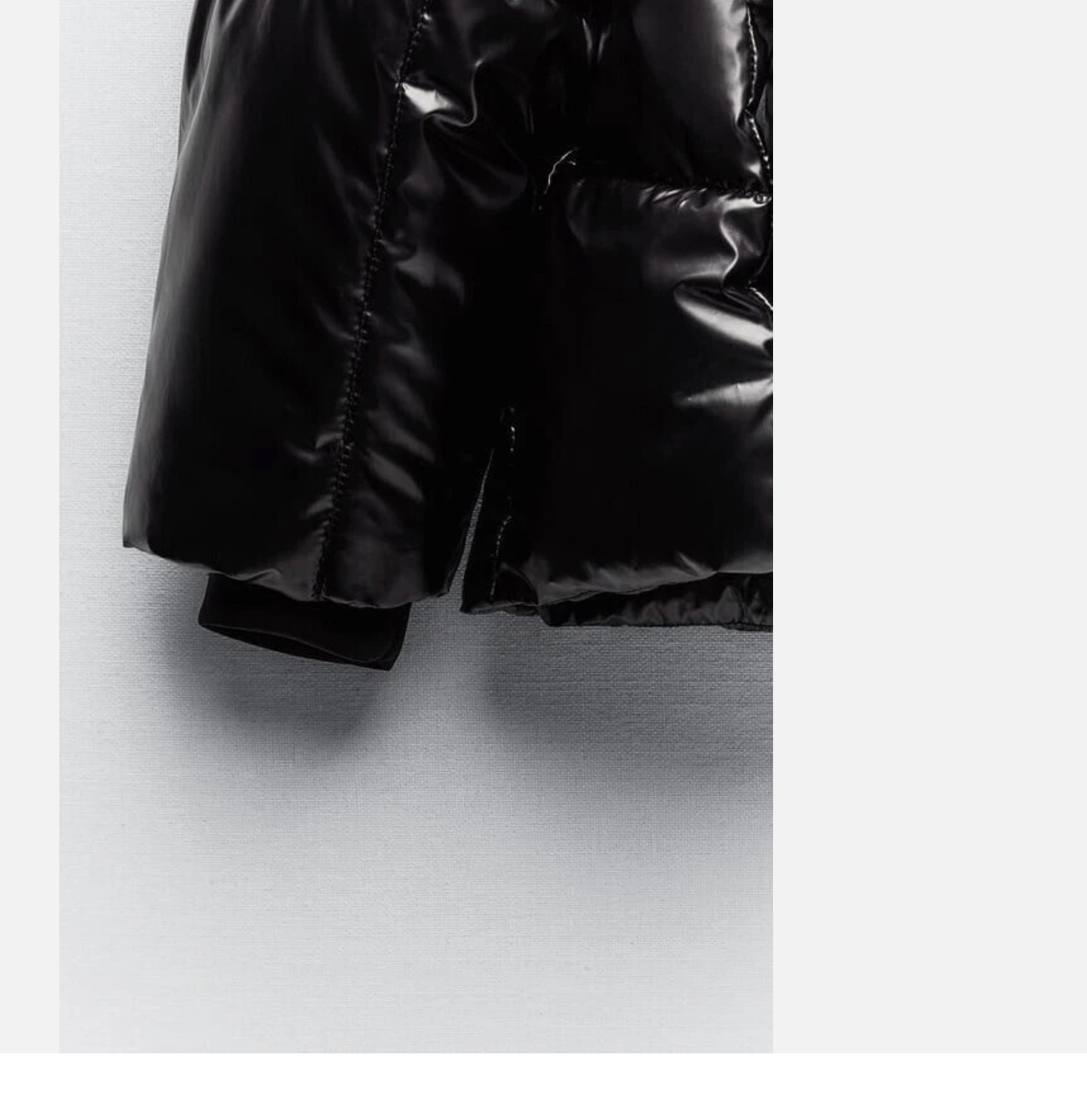 NWT Zara Water Repellent Puffer Anorak 3427/770 Classic Black Hooded Oversize S thumbnail 7